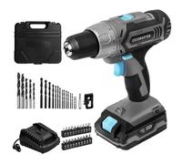 Perceuse-visseuse conbatterie de 20 V y 2.000 mAh, moteur DC 775, vitesse sans charge de 0-400 / 0-1.