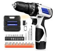 Perceuse Visseuse Devisseuse Sans Fil 16.8V, avec Sac et 23 Accessoires, 1500mAh Batterie, 45Nm, 18+1 Réglages de Couple, 2 Vitesse, Lumières LED, Perceuse-Visseuse pour Bricolage à Domicile