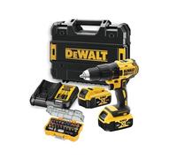 Perceuse visseuse 18V XR - DEWALT - avec 2 batteries 18v 4.0Ah + chargeur + coffret d'embouts 32pcs + coffret Tstak - DCD777M2TA
