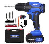 Perceuse Visseuse Électrique Sans Fil pour Visser et Percer, Visseuse Devisseuse sur Batterie, Tournevis Electrique, 26 Accessoires, 2 Batteries Lithium, 2 Vitesses, 25+1 Réglages de Couple(Bleu)