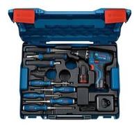 Perceuse visseuse 12V GSR 12V-15 Professional + 2 batteries 2Ah + chargeur + coffret L-BOXX + outillage à main - BOSCH - 060186810R