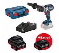Perceuse visseuse GSR 18V-110 C - BOSCH - avec 3 batteries 18V 5.0Ah + chargeur + L-Boxx - 0615990L8F