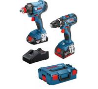 Perceuse-visseuse GSR 18V-28 + Visseuse à chocs GDX 18V-180 + 2 batteries 4Ah+ Chargeur BOSCH