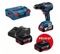 Perceuse visseuse gsr 18v-55 - BOSCH - avec 3 batteries 18V 4Ah - chargeur - coffret l-boxx - 0615990L8B G