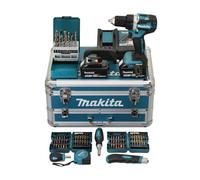 Perceuse visseuse 54NM BL1850X2 + 96 pièces BIT SET - MAKITA - DDF484RTX6