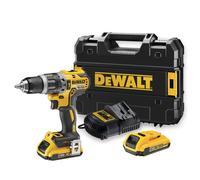 Perceuse visseuse percussion Compacte XR 18V 2Ah Li-Ion Brushless -coffret TSTAK - DCD796D2-QW - DEWALT