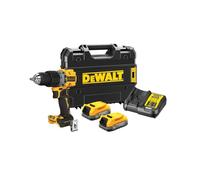 DeWalt Perceuse-visseuse à percussion sans fil DeWalt 18V XR (sans balais) incl. 2x batterie Powerstack (18 Volt / 1,7 Ah) avec technologie de batterie Pouch DCD805E2T-QW Quantité:1
