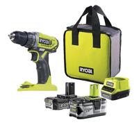 RYOBI - Perceuse-visseuse sans fil 18V ONE+™™ avec 1 batterie lithium 2,0 Ah & 1 batterie lithium 4,0 Ah - R18DD2-242S