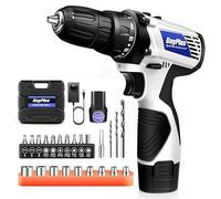 Perceuse Visseuse Sans Fil 12V avec batterie Li - ion 1 × 1,3 mAh, perceuse combi 45nm, tournevis électrique, chargeur rapide, 2 vitesses, lampe de travail LED, kit d'accessoires 23pc + valise