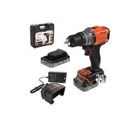 Black & Decker Perceuse-visseuse sans fil BCD382D2XK-QW 18 V 2.0 Ah Li-Ion 2 batteries + chargeur