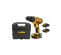 Perceuse visseuse sans fil 18V + 2 Batteries Lithium 2.0Ah Mallette Professionnelle de 18 accessoires de vissage et perçage VITO