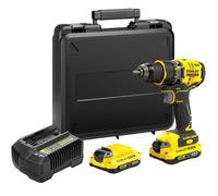 Perceuse visseuse sans fil - 18V - STANLEY FATMAX V20 - SFMCD720D2K-QW - Brushless - 80Nm - 2 batteries 2 Ah + chargeur 2 A