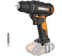 Perceuse-visseuse sans Fil 20V WX100.9, Couple Max de 30Nm, Mandrin ¿10mm, 2 Vitesses Variables, Lumière Led, Légère et Compacte, Sans Batterie ni Chargeur