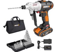 Perceuse-visseuse sans Fil 20V WX100.9, Couple Max de 30Nm, Mandrin ¿10mm, 2 Vitesses Variables, Lumière Led, Légère et Compacte, Sans Batterie ni Chargeur