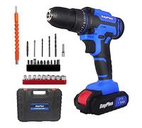 Perceuse Visseuse Sans Fil 21V, 2 vitesses Visseuse Devisseuse Sans Fil avec 1 Batterie - 1500mAh, Electrique 45Nm Max, 25 + 1 Réglages de Couple, 26Pcs accessoires