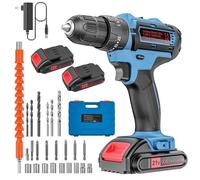 perceuse visseuse sans fil 21V-chargeur de perceuse-1800tr/min-2 batteries - chargeur