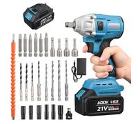 Perceuse Visseuse Sans Fil 21V, Clé à Chocs avec 1 Batterie 3.0Ah, Multifonctionnel 3 en 1 Visseuse à Chocs, LED, Accessoires multiples et Valise, pour la Bricolage (9)