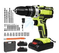 Perceuse visseuse sans fil - 28V pour Bricolage avec batterie & Chargeur, 45N.m Max Perceuse Percussion, 25+3 Réglages de Couple