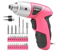 Perceuse Visseuse Sans Fil 3.6V Rose,Tournevis Electrique Rechargeable Usb 27 Pièces,23 Embouts,Outils Bricolage Pour Maison Et