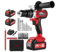 Perceuse visseuse sans fil à percussion - TEENO - TEENO - 21V - 2x4.0Ah - 90 Nm