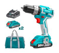 Perceuse-visseuse sans fil à percussion TOTAL, 20 V Li-ion, sans balais, 2 000 mAh, industrielle TIDLI20608