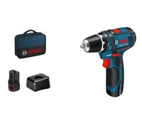 Bosch Akku-Bohrschrauber 12 V Li-Ion 1300 tr/min Noir, Bleu, Rouge