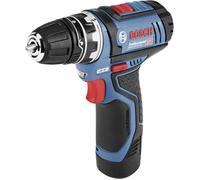 Bosch GSR 12V-15 FC Flex Professional 1300 tr/min Sans clé 600 g Noir, Bleu