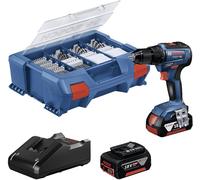 Perceuse-visseuse sans fil Bosch Professional GSR 18V-55 06019H5209 18 V 4.0 Ah Li-Ion + 2 batteries, + chargeur, + accessoires, brushless