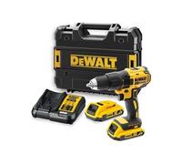 Perceuse-visseuse sans fil - 18 V + 2 batteries 2,0 Ah + 1 chargeur + coffret T-STAK - DEWALT - DCD777D2K-QW