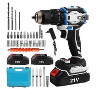 Perceuse Visseuse Sans Fil Brushless 70Nm - Perceuse À Percussion 3-en-1 - 2 Vitesses - Mandrin Métal 13mm - LED - Compatible Makita