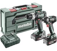 Perceuse-visseuse sans fil, Clé à chocs sans fil Metabo BSL+SSD200LTBL 685194000 18 V 4 Ah Li-Ion + batterie, + chargeur