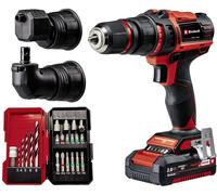 Perceuse-visseuse sans fil Einhell Power X-Change TE-CD 18/45 3X-Li +22 4513990 18 V 2 Ah + batterie, + adaptateur coudé