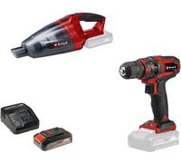 Perceuse-visseuse sans fil Einhell TC-CD 18/35+TE-VC 18 (1x2,5Ah) 4326596 1.5 Ah + chargeur, set de 32 embouts inclus, + batterie, + aspirateur à main