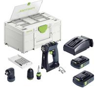 Perceuse-visseuse sans fil Festool CXS 18 C 3,0-Set 576884 18 V 3.00 Ah + batterie, + chargeur