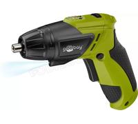 Fixpoint 71880 Visseuse/Perceuse à batterie Li-Ion compacte et pliable avec jeu d´embouts et chargeur de 6W, 5V Orange/Noir