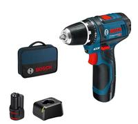 Bosch Akku-Bohrschrauber 12 V Li-Ion 1300 tr/min Noir, Bleu, Rouge