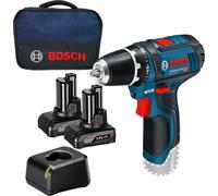 Perceuse-visseuse sans fil GSR 12V-15 Bosch / 2x batterie 4,0 Ah + chargeur dans un sac souple