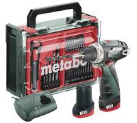 Perceuse-visseuse sans fil Metabo PowerMaxx BS Basic Set 600080710 12 V 2 Ah Li-Ion + 2 batteries, +