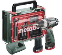 Metabo Perceuse-visseuse sans-fil PowerMaxx BS – 12V 2Ah Li‑Ion, 2x batteries + chargeur, brushless