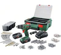 Perceuse-visseuse sans fil PSR 1800 LI-2 Bosch 18V 2x1,5 Ah +boîte système +241 pces accessoires