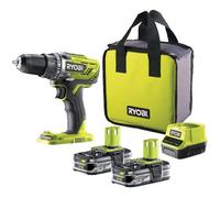 Perceuse-visseuse RYOBI 2 vitesses 18V OnePlus - Batteries Lithium - 2x 1.5 Ah - R18DD3-215S