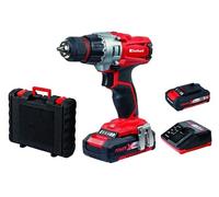 Einhell Perceuse Visseuse sans fil sur batterie TE-CD 18/2 Li Kit Power X-Change (18 V, 1,5 Ah, Temps de charge: 30 min, Couple: 44 Nm) KIT DE VERSION, LIVRE AVEC 2 BATTERIES ET 1 CHARGEUR G