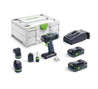Perceuse visseuse sans fil T 18+3 HPC 4.0 I-Set - - avec 2 batteries 18V 4.0Ah - chargeur - accessoires - Systainer - 576989