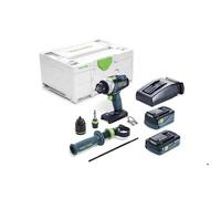 Perceuse visseuse sans fil TDC 18/4 5.0/4.0 I-PLUS QUADRIVE - FESTOOL - 2 batteries 18V 4.5Ah et 4.0Ah - chargeur - Systainer - 577
