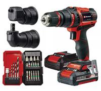 Einhell Perceuse Visseuse sans fil TE-CD 18/45 3X-Li +22 PXC (18V, 45 Nm) Livré avec 2 Batteries 2,0Ah + Chargeur