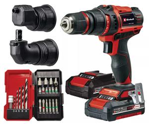 Perceuse-Visseuse sans fil TE-CD 18-45 3X-Li + kit de 22 accessoires et 2 batteries vendus en coffret - EINHELL - 4514235