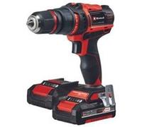 Einhell Perceuse Visseuse sans fil TE-CD 18/45 3X-Li +22 Power X-Change (18V, couple 45 Nm, Mandrin amovible avec porte-embouts, avec 22 accessoires) Livré avec 2 Batteries 2,0Ah + Chargeur