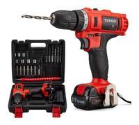 Perceuse visseuse sans fil - TEENO - 21V - 1 Batterie - 2 Vitesses - 21 Accessoires