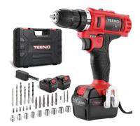 Perceuse visseuse sans fil TEENO - 21V - 2 batteries Lithium + 41 accessoires + gants professionnels