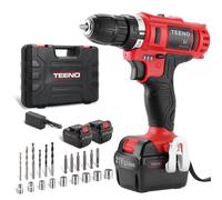 Perceuse-visseuse sans fil TEENO avec 2 batteries 1,5Ah 21V, 2 vitesses, 20 accessoires